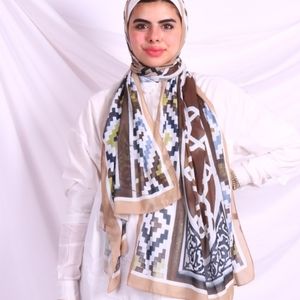 Crepe chiffon digital printing hijab scarf one size 190x80cm